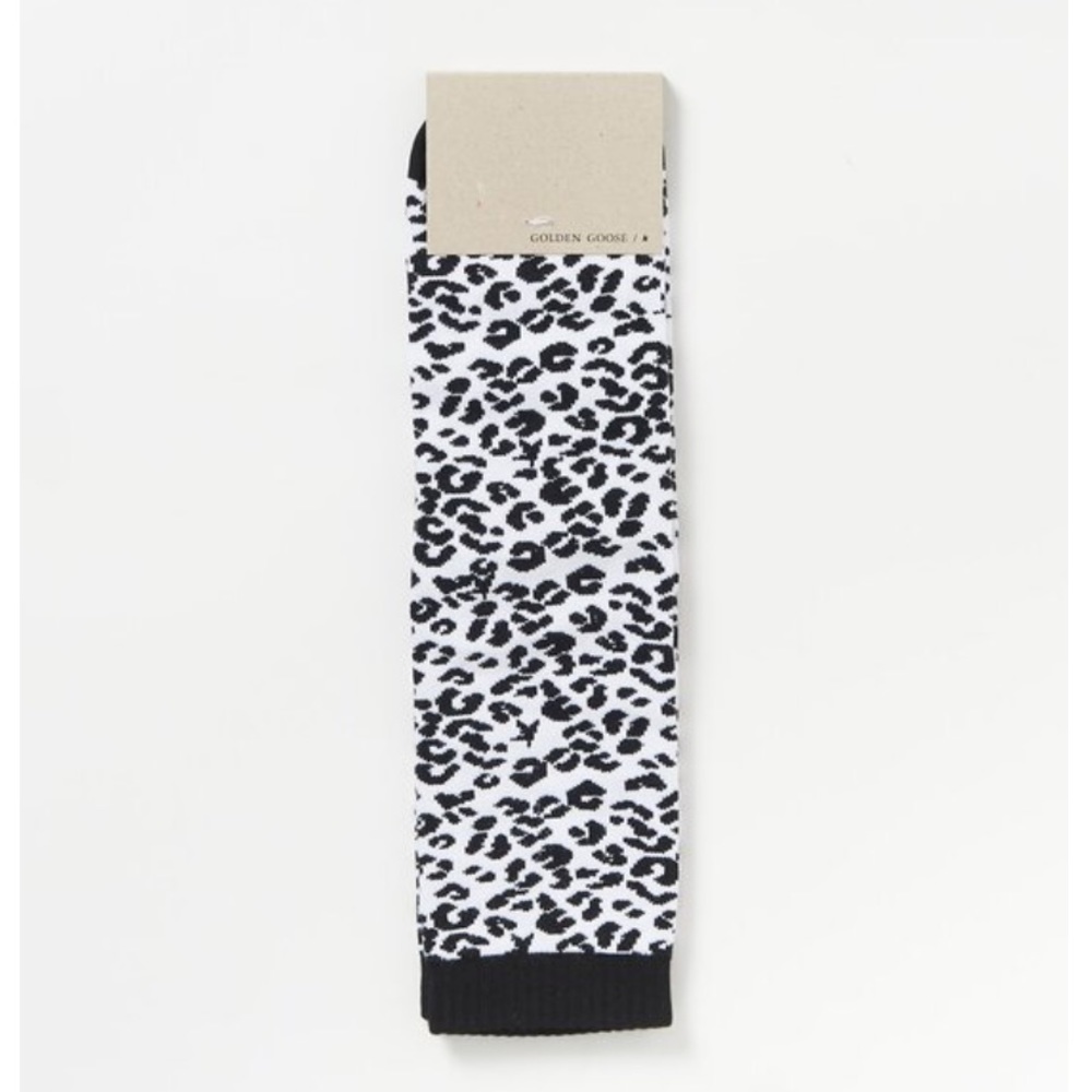 Golden Goose Leopard print Socks black/white S - Picture 10 of 12